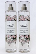 2 Bath  Body Works MAGNOLIA CHARM Fine Fragrance Mist Body Spray 8 oz