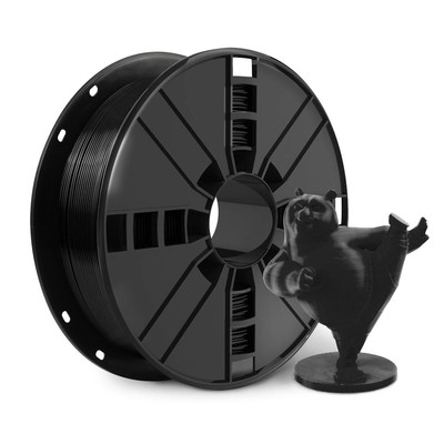 PLA 3D Printer Filament, Black PLA Filament 1.75M, PLA 1Kg Spool(2.2Lbs), Dimens