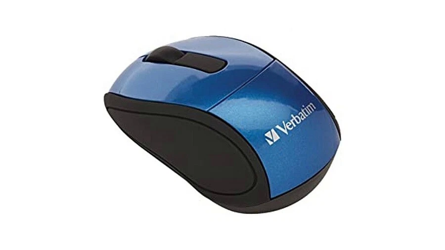 Verbatim 97471 USB Wireless Mini Nano Travel Optical Mouse Blue Radio Frequency - Image 2 of 4