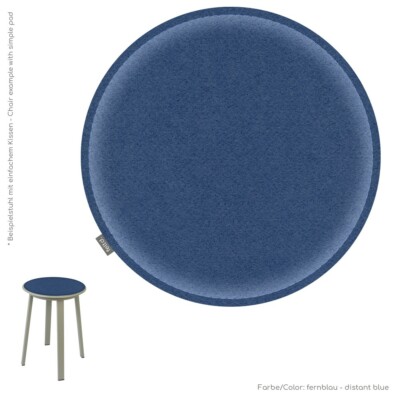 Ø 36cm Eco Filz Kissen Auflage universal rund Sitzkissen Stuhlkissen Bankauflage