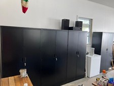 Metal Locking Storage Cabinet with 6 Shelves Black - Brand New