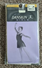 Danskin High Performance Mädchen Fußstrumpfhose 607 weiß, LT, pink - versch. Größen
