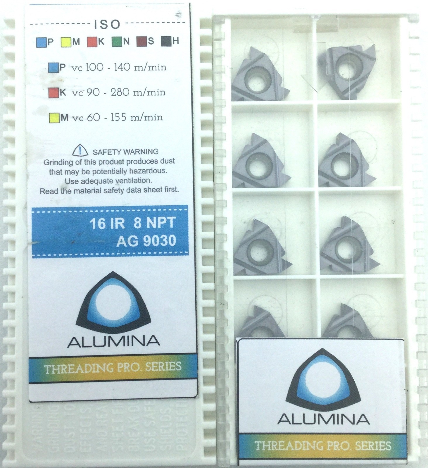 Alumina Carbide Threading Insert 3IR 16IR 8 NPT AG9030 Pack of 10 eBay