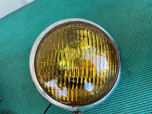 Vintage Fog Lights Chrome Amber Pair 5-1/2" Diameter Working - Picture 5 of 15