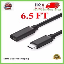 1/3/6 Feet Type C USB 3.1 Male to USB-C Female Extension Data Cable Cord Black