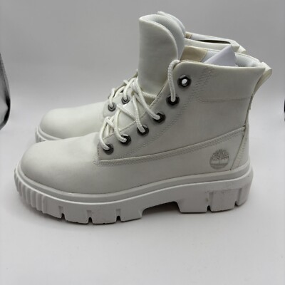 Timberland Greyfield Boot White Canvas TB 0A2JFQL77 Women s Size 8