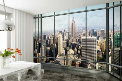 Wall Mural decor wallpaper New York view from Penthouse 315x232 cm bedroom - Image 1 of 4