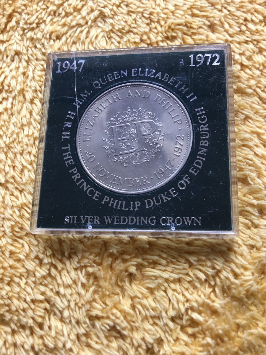 1947 1972 Silver Wedding Crown Cased | eBay