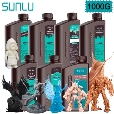 SUNLU 1KG Standard/ABS-Like/Toughness/Nylon-Like/Acqua Lavabile Stampante 3D Resina