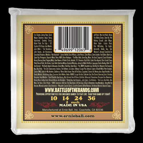 Ernie Ball P02065 Earthwood Mandolin Medium 80/20 Bronze Loop End - Picture 2 of 2