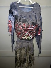 Fun World Child's Halloween 3D Zombie 2 Piece Costume Size 12-14 Large