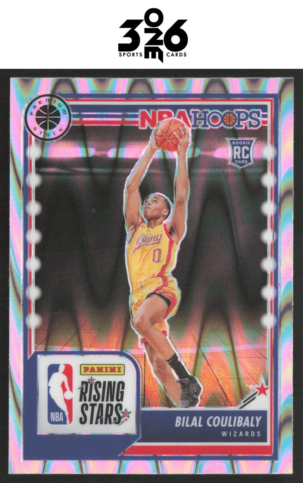 Bilal Coulibaly 2023-24 Hoops Premium Stock Seismic Prizm #287 RC