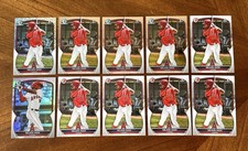 Lot-10 Nelson Rada 2023 Bowman 1st Mojo, 1st Chrome-3, Base-5, Draft Refractor