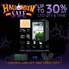 MARS HYDRO TSW 2000 Led Grow Light+4'x4' Indoor Tent Complete Ventilation Kits