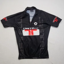 Men’s Castelli Cycling Jersey 1/4 Zip Bicycle  Size M Medium Defect Water Pocket