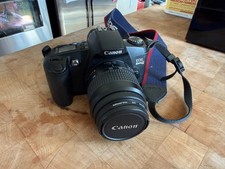 Canon EOS Rebel G 35mm SLR Film Camera with Two Lens, strap, case--TESTED WORKS