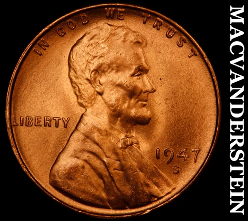 1947-S Lincoln Wheat Cent-Choice Gem BU Lustrous No Reserve #i4437