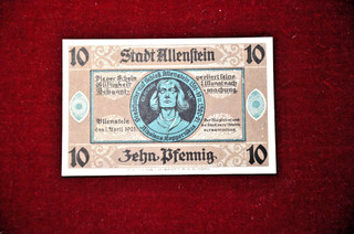 Notgeldschein 10 Pfennig 1921 Allenstein Olsztyn bankfrisch