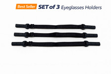 3 Pack Adjustable Eyeglass Strap Glasses Retainer Neck Cord Holder Anti Slip