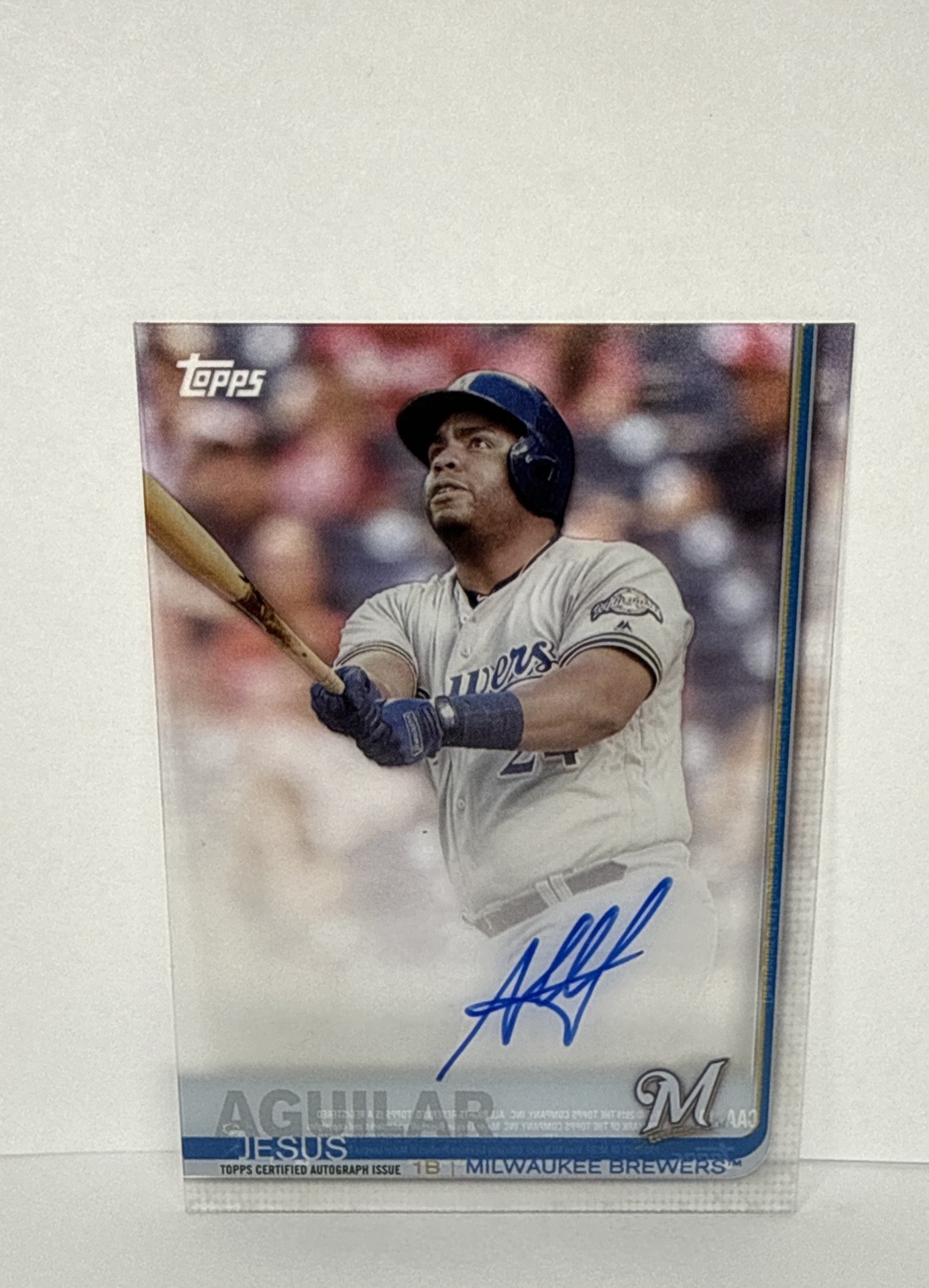 Jesus Aguilar #CAA-JA 2019 Topps Clearly Authentic Baseball Autographs