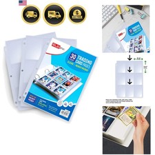 Baseball Card Sleeves 540 Protectors 9 Pocket Binder Pages 30 Sheets