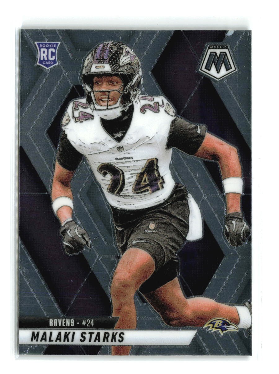Malaki Starks - 2025 Panini Mosaic #347 RC - Baltimore Ravens