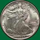 1943 Walking Liberty Half Dollar Brilliant Uncirculated BU Coin #33394