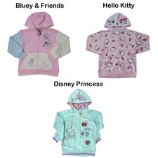 Character Girl's Full-Zip Soft Fleece Embroidered Hoodie