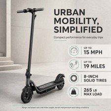 500W 8" Tire Adult Electric Scooter Long Range Folding E-Scooter City Commuter