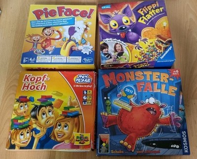 Brettspiele Geselschaftspiele Flippi Flatter, Kopf Hoch,  Pie Face, Monsterfalle