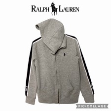 Polo Ralph Lauren kids gray Full Zip Hooded Logo jacket size small