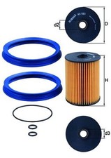 MAHLE Kraftstofffilter KX 503D Filtereinsatz für MINI R56 R57 R55 CLUBMAN 74,5mm