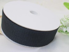 1 1/2 inch 30ft Black Heavy Cotton Webbing Strap Wide Flat Weave Webbing Stra...
