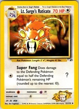 Lt. Surge's Raticate 51/132 Uncommon Gym Heroes Pokemon Unlimited Lightly Played on eBay