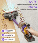 Cordless Vacuum Cleaner 65KPA 75Mins Self-Standing Stick Hardwood Carpet Floor — photo 2