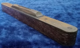 RARE Brass & Mahogany Raised top 9" Spirit Level J. Rabone & Sons WARRANTED