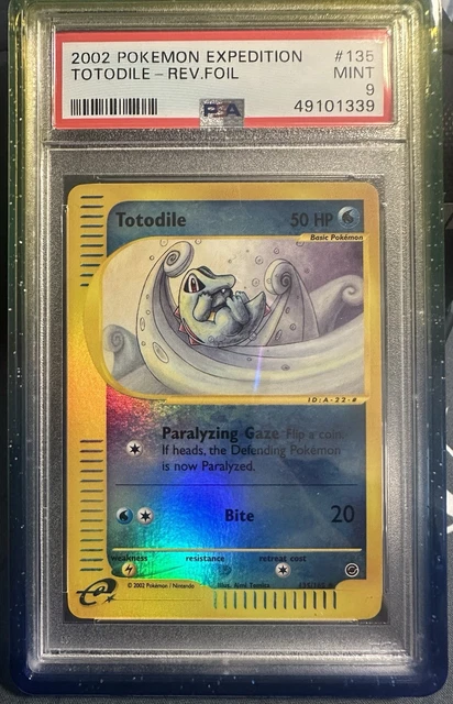 Pokemon TCG 2002 Totodile 135/165 Expedition Reverse Holo English pop 78!