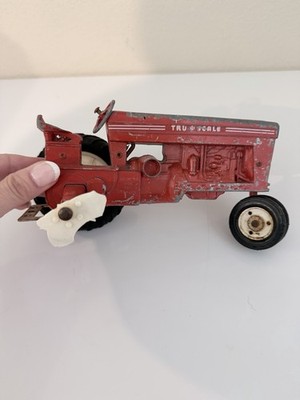 Vintage Tru-Scale Red Toy Tractor For Parts Repair Farm Toy