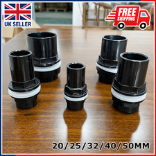 PVC Waterproof Bulkhead Fitting 1 Pc Pipe Connector for Aquarium or Sump Tank
