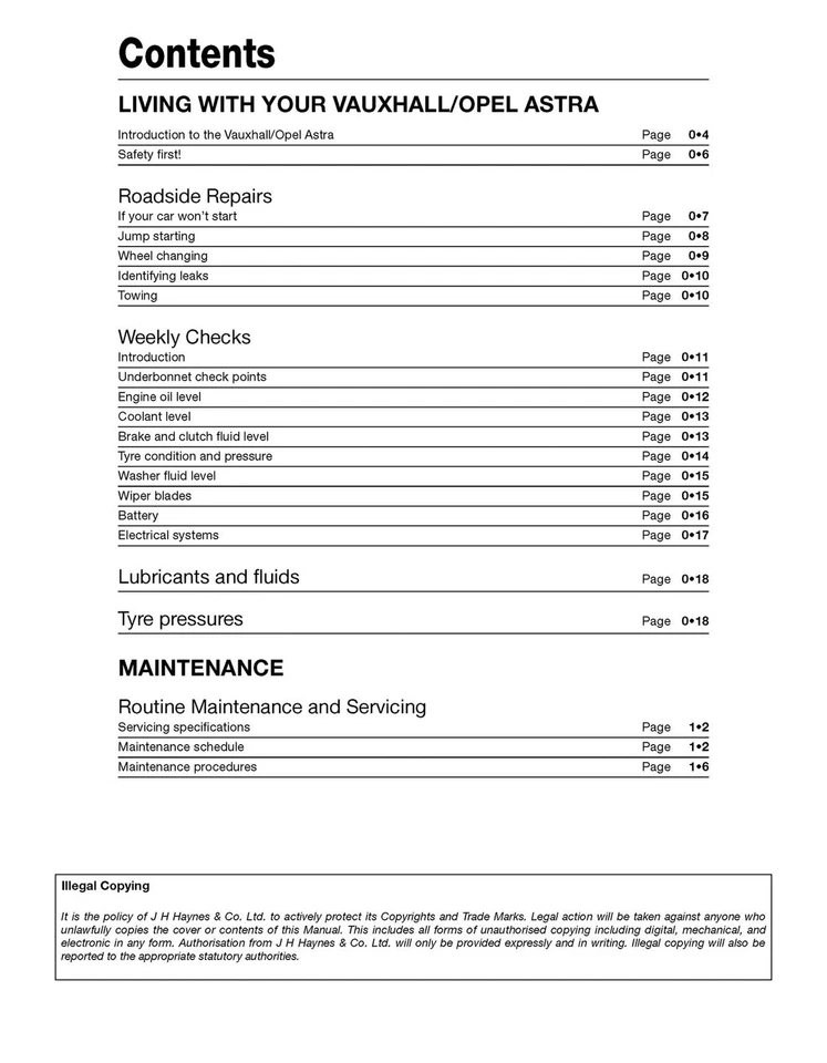 Vauxhall/Opel Astra Diesel (May 2004-2008) Haynes Repair Manual - Image 3 of 4