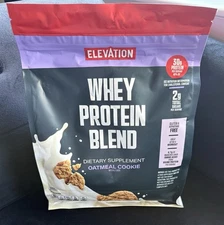 NEW Elevation Whey Protein Blend Powder Supplement Oatmeal Cookie 32 Oz 2 lb Bag