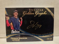 George Springer 2014 Topps Five Star Golden Graphs On-Card Auto /20 Rookie