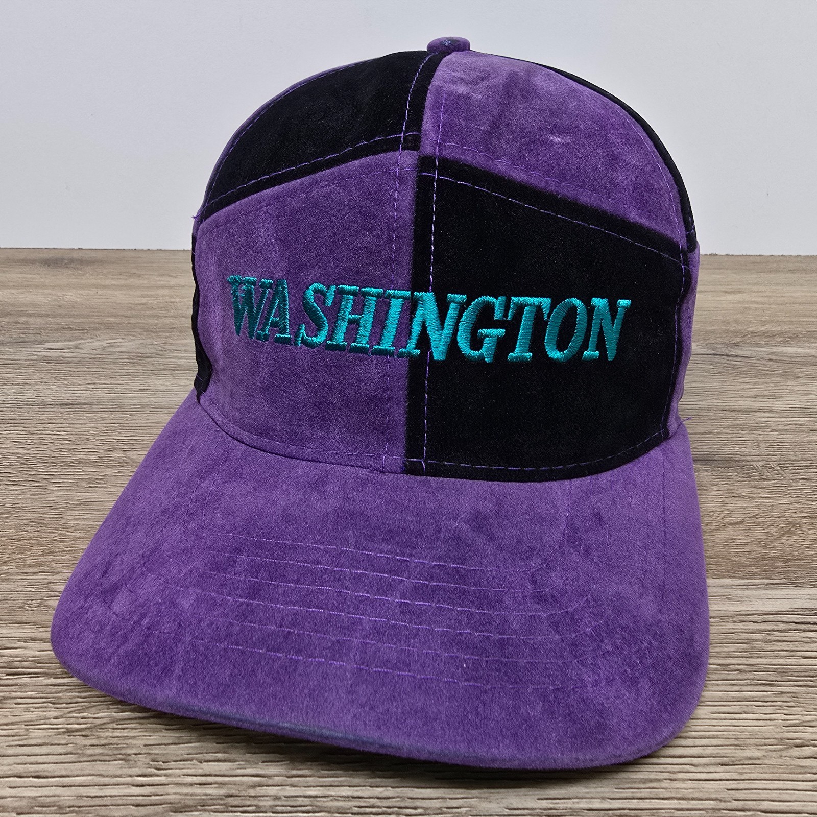 Vtg Washington Hat 90's Snapback Patchwork Colorb… - image 1