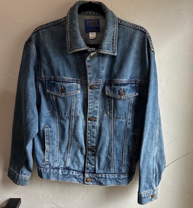 Pendleton Eagle Denim And Blanket Wool Insert Jea… - image 2