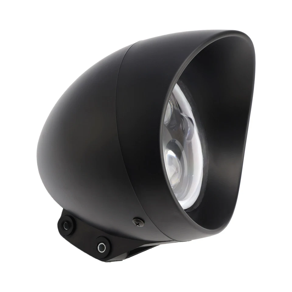 4-Bulbs Beam Headlight Fog Lamp Custom Fits Black For Racer Bobber Chopper E6 - Image 4 of 4