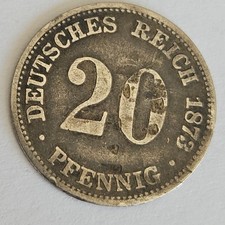20 Pfennig 1873 D Kaiserreich. Silber.
