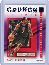 2021-22 Panini Donruss Kawhi Leonard LA Clippers Crunch Time Purple Press Proof
