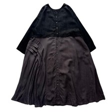 Nest Robe Linen 2Way Dress Black  Gray Tuck Overdesign Used -Shipping from Jap