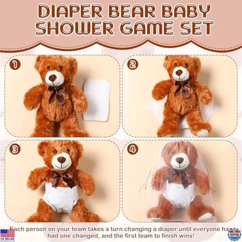 Juego de cambio de pañales con los ojos vendados Soulchen de 8 piezas para revelar género Foto 4 de 4