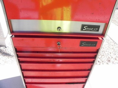 Vintage Snap-On KR533 & KR558 Roll Cab & Flip Top 12 Drawer Combo